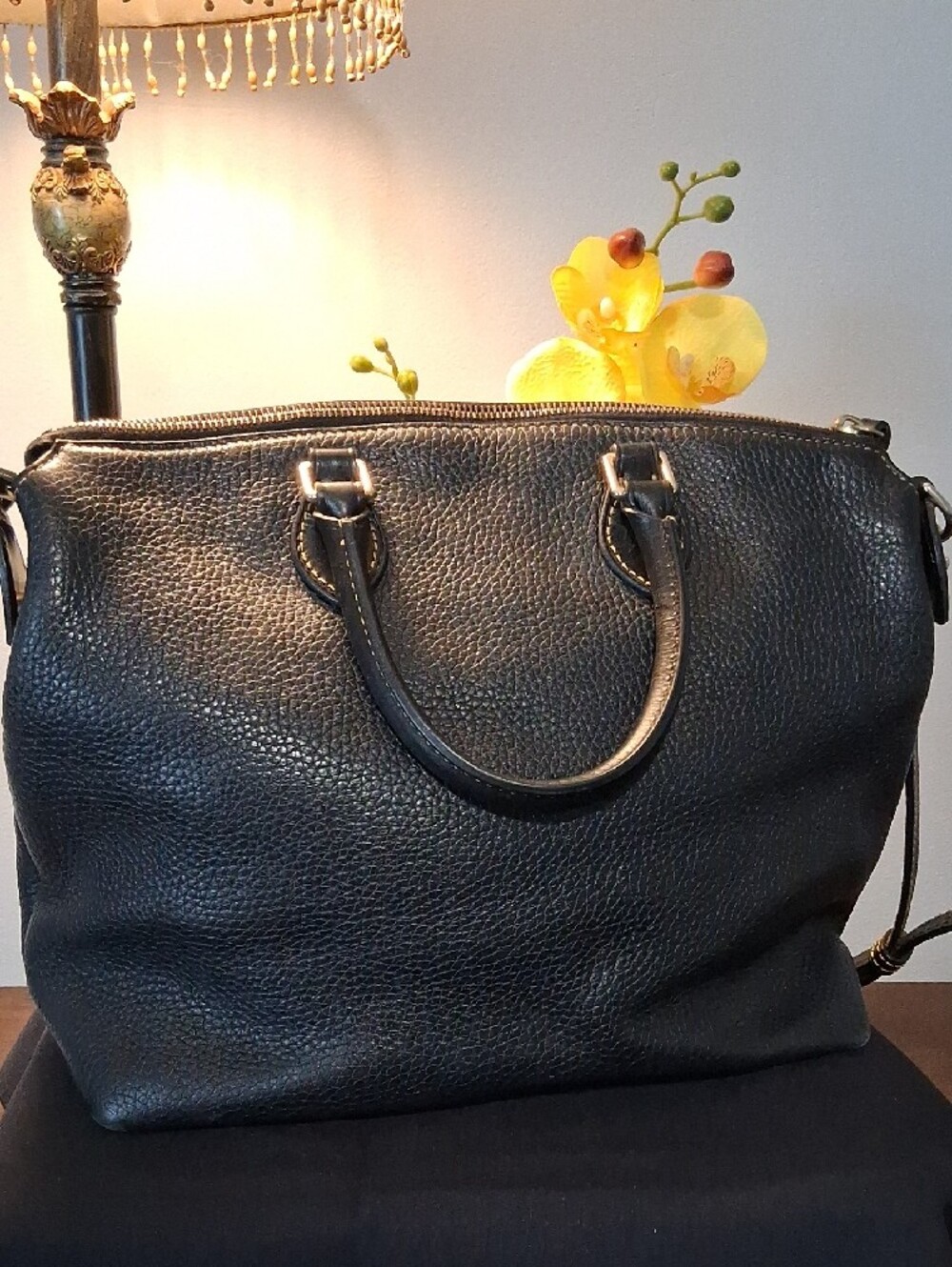 Dooney & Bourke Black Pebble Leather Tote with Matching Wallet - Picture 9 of 16